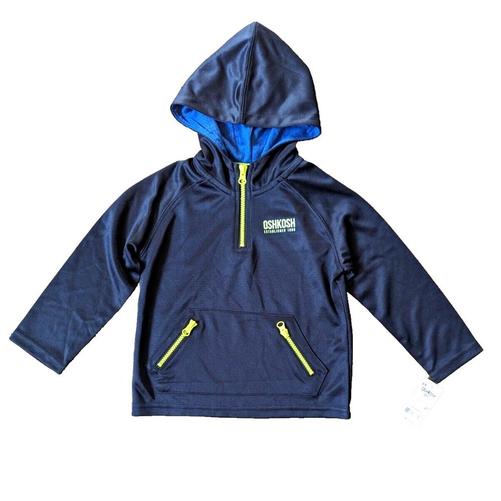 Oshkosh B'gosh Boy Activewear Jacket Hooded Track Jacket Full Zip Lightw… - Picture 4 of 6
